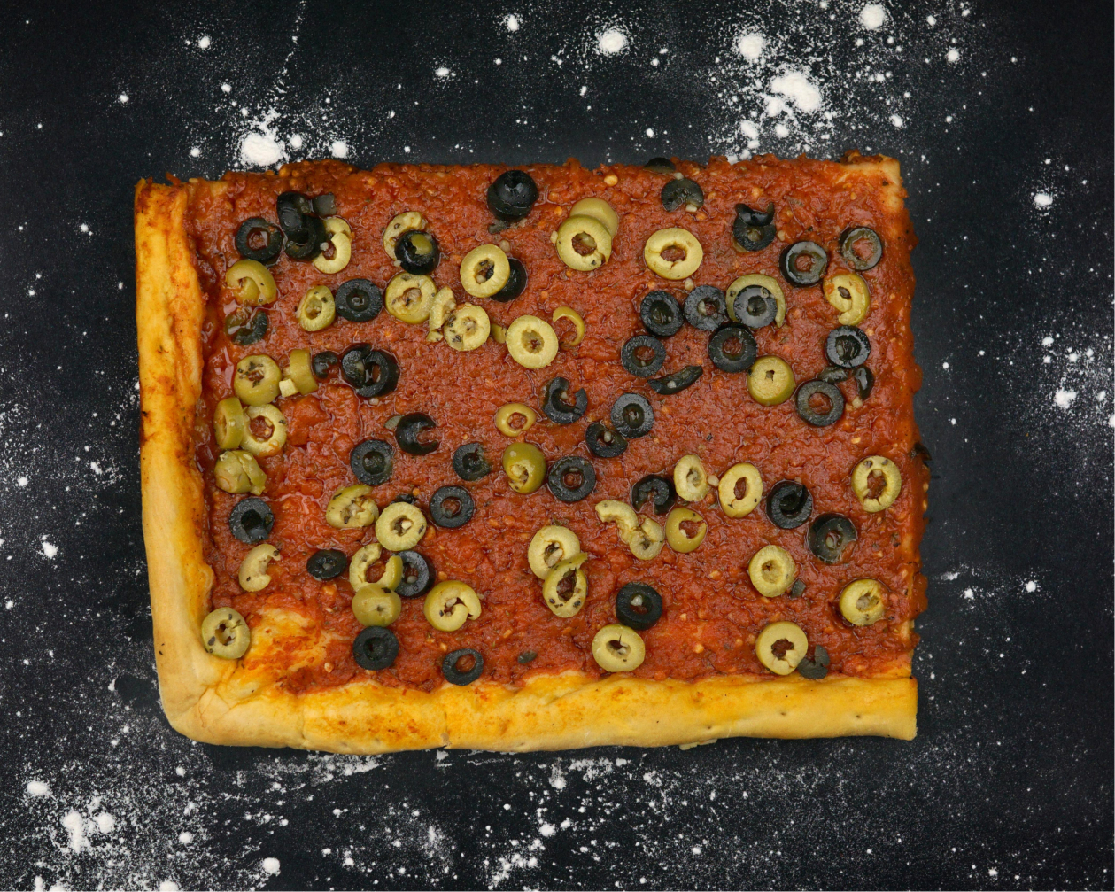 Pizza aux olives Olive & Tomate